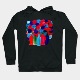 Flowers in Bottles Watercolor Hoodie